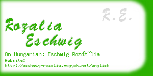 rozalia eschwig business card
